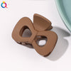 Frosted ponytail clip-4cm bow tie coffee / qiyue factory direct sales