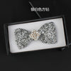 Flat angle silver white square diamond gift box