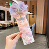 7#pink snowflake hair clip-5pcs set