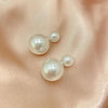 Large and small pearl earrings