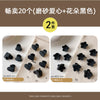 Girl classic black heart + black flower (20 pieces