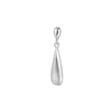 A silver large drop frosted earrings / copper (with earplugs)