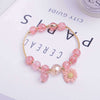 Small daisy crystal bracelet 【pink】