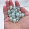 Light blue bubble hanging hole beads