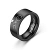 Black 8mm her forever / number 6