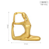 Golden yoga girl - pigeon pose