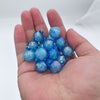 Blue bubble hanging hole beads