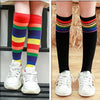 Rainbow stripes + black color bars (2 pairs) / trumpet 1/5 years old [height 85-105cm]