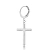Silver cross 4# earring single