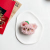 Plush bracket - strawberry bear head - pink