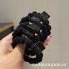 Beanie thread cloth label hair band (black)