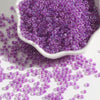 Glass bead color plating series 213# 8/o 3mm purple ab 15g/bag about 500 pieces