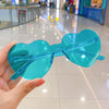 8#lake blue heart glasses