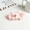 Frosted double flowers - pink / plastic/resin