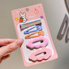 Candy color cute hair clips (pink set of 10)