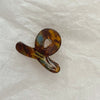 Acetate flower amber small clips