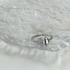 Silver half clear diamond ring