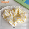 6# yellow grid large intestine hair ring