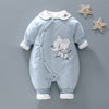 Elephant cotton onesie blue / 59cm