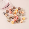 Milk coffee color mix - crown style / 10 pcs in a box / box color random delivery