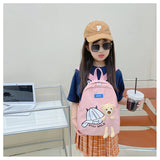 New 2022 kindergarten baby backpack foreign style cute cartoon hat bag 3 to 5 years old super cute backpack
