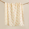 Double crepe - pink rabbit head / 110*105cm