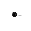 A black onyx earring / copper (white gold with earplugs)