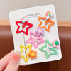 5 star flower hair clips