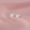 Bow tie earrings-screw buckle