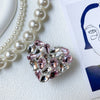 Transparent bracket-full of diamond love-pink white