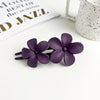 Frosted double flowers - purple / plastic/resin