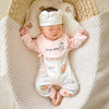 Pink big radish printed butterfly clothing (with bib / 52cm