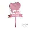 Rose gold balloon / single with white card back