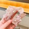 Pink 14 pearl large intestine hair ring