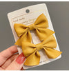 Bowknot hair clips [ginger yellow] 2 packs