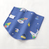 Single layer blue rainbow horse l size