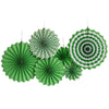 Green striped paper fan flower / 40cm, 30cm, 20cm each 2