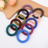 Double-strand telephone cord hair tie-mixed colors