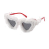 Red frame white velvet