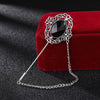 Ancient silver black gemstone
