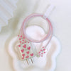Pink heart with letters (charging head protective cover*1+data cable clip*2+1.4m data cable protection rope*1+storage buckle*1)