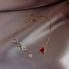 M1415【red heart bracelet】