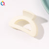 Frosted ponytail clip-4cm semicircle milky white / qiyue factory direct sales