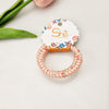 2 pack floral telephone cords - orange