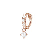 One rose gold zircon small earring / copper