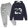 Gray pants + navy blue / 100cm