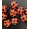 Dark orange + black grid / 16mm button