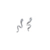 Small snake earrings (platinum with earplugs)