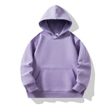 New version of spring and autumn terry baby children's clothing patch pocket hooded sweater top solid color Korean version printed class service printed logo