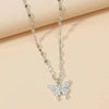 X239 silver butterfly necklace